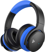 Load image into Gallery viewer, Movsou Purely Sound E7 Active Noise Cancelling Headphones, Wireless over Ear Bluetooth Headphones, 20H Playtime, Rich Deep Bass, Comfortable Memory Foam Ear Cups for Travel, Home Office - Black