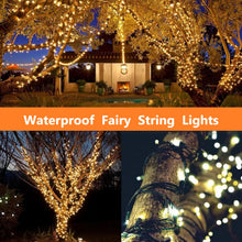 Load image into Gallery viewer, 4 Pack Christmas Tree String Lights Christmas Fairy Lights Warm White LED with 8 Modes Battery Operated Indoor Outdoor Waterproof Lights