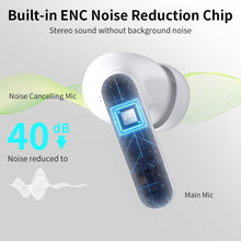 Load image into Gallery viewer, Wireless Earbuds Bluetooth Headphones, with LED Display Charging Case, Waterproof In-Ear Earphones with Mic for iPhone /Android /PC /Laptop, White
