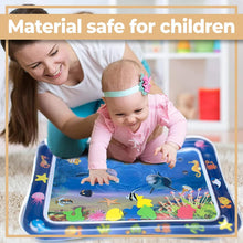 Load image into Gallery viewer, Tummy Time Baby Water Mat, Inflatable Infant Baby Toys for 3 6 12 Months,Fun Activity Center Play Mat Gift for Boy & Girl Newborn Early Sensory Development BPA-Free