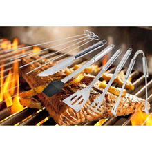 Load image into Gallery viewer, Grilling Accessories BBQ Grill Tools Set, 9 Pieces Stainless Steel Grill Kit with Case, Barbecue Utensil Tool