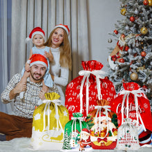 Load image into Gallery viewer, COWIN Christmas Drawstring Gift Bags Assorted Sizes, 34Pack Bulk Holiday Wrapping Bags, Reusable Xmas Presents Bags, Suitable as Favor & Goody Bags in Small/Medium/Large/Extra Large/Huge Sizes