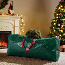 Load image into Gallery viewer, COWIN Christmas Tree Storage Bag Storage Container Fits up to 7.5 ft Disassembled Tree Zippered Bag with Carry Handles 50" x 16" x 20" Green