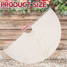 Load image into Gallery viewer, Movsou White Knitted Christmas Tree Skirt, 36 In White Cable Knit Christmas Tree Mat Rustic Farmhouse Home Decorations Xmas Holiday Party Decor