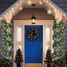 Load image into Gallery viewer, COWIN 2 Pcs 6ft Pre-Lit Christmas Garland, with 40 Waterproof LED Light and Pine Cones and Berries, Battery Operated Garland 200 Branches Christmas Decoration for Xmas Holiday & Party