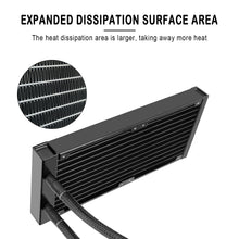 Load image into Gallery viewer, 240mm CPU Water Cooler, ARGB CPU Liquid Cooler(AIO), All Intel & AMD Compatible, High Efficiency CPU Radiator, 2×120mm PWM Fan for CPU Liquid Cooling System, Silent Operation, LGA 1700 Ready