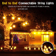 Load image into Gallery viewer, Maraawa 66ft LED Christmas Lights, Christmas Tree Lights Indoor Plug in, 8 Modes Twinkle Christmas String Lights for Indoor Outdoor Xmas Tree Wedding Party Decoration (Warm White)
