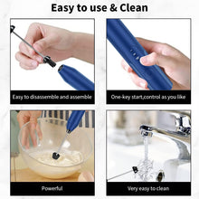 Load image into Gallery viewer, Uncahome Milk Frother Wand Drink Mixer - Handheld Milk Frother Electric Whisk - Easy-Clean Stainless Steel Frother Wand & Mini Blender - Electric Coffee Frother for Milk Coffee Lattes