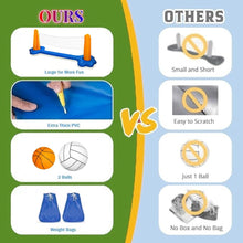 Load image into Gallery viewer, Pool Volleyball Net Basketball Hoop Inflatable Pool Floats Toys Swimming Water Games for Adults and Kids,Orange
