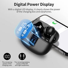 Load image into Gallery viewer, Wireless Earbuds Bluetooth Headphones, with LED Display Charging Case, Waterproof In-Ear Earphones with Mic for iPhone /Android /PC /Laptop, Black