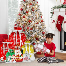 Load image into Gallery viewer, COWIN Christmas Drawstring Gift Bags Assorted Sizes, 34Pack Bulk Holiday Wrapping Bags, Reusable Xmas Presents Bags, Suitable as Favor & Goody Bags in Small/Medium/Large/Extra Large/Huge Sizes