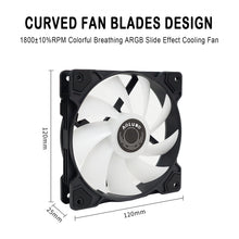Load image into Gallery viewer, 240mm CPU Water Cooler, ARGB CPU Liquid Cooler(AIO), All Intel & AMD Compatible, High Efficiency CPU Radiator, 2×120mm PWM Fan for CPU Liquid Cooling System, Silent Operation, LGA 1700 Ready