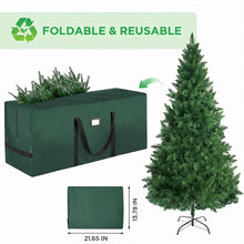 Load image into Gallery viewer, Swfoer Large Christmas Tree Storage Bag 9 ft, Heavy Duty Christmas Tree Container, Waterproof Xmas Tree Storage Box, Green