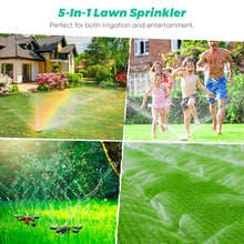 Load image into Gallery viewer, Mighty Rock Sprinklers for Yard, Large Coverage Area, 5 Arms, 20 Nozzles, Household Automatic Irrigation System for Plants