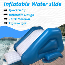 Load image into Gallery viewer, Uncahome Inflatable Water Slide for Pool,Inflatable Pool Slide, 9.5x4.5x3.6’’Blow Up Waterslide for Kids & Adults,Ages 6 & Up,Blue