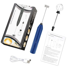Load image into Gallery viewer, Uncahome Milk Frother Wand Drink Mixer - Handheld Milk Frother Electric Whisk - Easy-Clean Stainless Steel Frother Wand & Mini Blender - Electric Coffee Frother for Milk Coffee Lattes