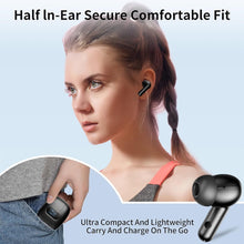 Load image into Gallery viewer, Wireless Earbuds Bluetooth Headphones, with LED Display Charging Case, Waterproof In-Ear Earphones with Mic for iPhone /Android /PC /Laptop, Black