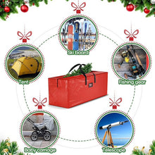 Load image into Gallery viewer, COWIN Christmas Tree Storage Bag Storage Container Fits up to 9 ft Disassembled Tree Zippered Bag with Carry Handles 65" x 15" x 30" Red