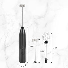 Load image into Gallery viewer, Mighty Rock Electric Milk Frother Handheld Milk Foamer with Coffee Frother 3 Speeds Milk Whisk 2 in 1 Egg Beater Perfect for Coffee, Latte, Cappuccino, Black