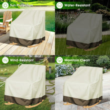 Load image into Gallery viewer, 2 Pcs Outdoor Rocker Patio Chair Cover, 420D Waterproof, Furniture Protector Weather & UV Resistant, Beige