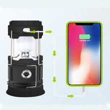 Load image into Gallery viewer, Solar Camping Lantern, Battery Powered LED Camping Lights, Waterproof Tent Lights, Portable Lantern Flashlight for Power Outages, Emergency, Hurricane, Hiking