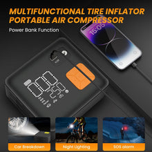 Load image into Gallery viewer, Portable Air Compressor Tire Inflator 12000mAh and Max 150PSI Air Pump for Truck Tires Dual Barrel Corded and Cordless