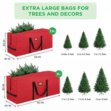 Load image into Gallery viewer, 9FT Christmas Tree Storage Bag, Large Christmas Tree Bag for Storage Waterproof Christmas Tree Box, Red