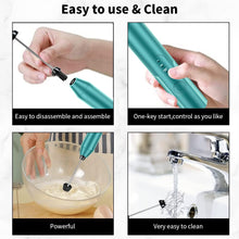 Load image into Gallery viewer, Uncahome Milk Frother Wand Drink Mixer - Handheld Milk Frother Electric Whisk - Easy-Clean Stainless Steel Frother Wand & Mini Blender - Electric Coffee Frother for Milk Coffee Lattes
