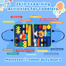 Load image into Gallery viewer, Silensys Busy Board Montessori Toys Busy Book Gift for 1 2 3 4 Year Old Toddler Sensory Board Travel Toys