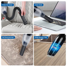 Load image into Gallery viewer, Kibhous Protable Car Vacuum Cleaner, 120W Car Vacuum Cleaners Cordless, Handheld Vacuum for Quick Cleaning, Hand Held Vacuuming Cordless Rechargeable for Car Home and Office, Black