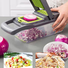 Load image into Gallery viewer, Vegetable Chopper, 14 in 1 Veggie Chopper, Multifunctional Food Chopper with Container 8 Blades Grater Slicer Onion Chopper