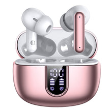 Load image into Gallery viewer, Wireless Earbuds Bluetooth Headphones, with LED Display Charging Case, Waterproof In-Ear Earphones with Mic for iPhone /Android /PC /Laptop, Rose Gold