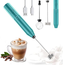 Load image into Gallery viewer, Uncahome Milk Frother Wand Drink Mixer - Handheld Milk Frother Electric Whisk - Easy-Clean Stainless Steel Frother Wand & Mini Blender - Electric Coffee Frother for Milk Coffee Lattes