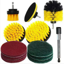 Load image into Gallery viewer, Power Scrubber Drill Brush Bathroom Cleaning Kit, with Pad Sponge and Extend Attachment, 12 Pcs Drill Brush Attachment Set, for Cleaning - Bathroom, Kitchen