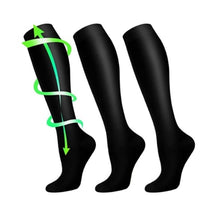 Load image into Gallery viewer, Silensys 3 Pairs Compression knee Socks for Women & Men for Outdoor Cycling and Running Recovery Socks, Black