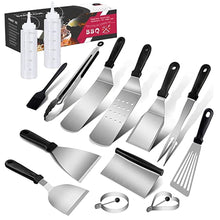 Load image into Gallery viewer, Swtroom Griddle Accessories Kit, 14Pcs BBQ Griddle Kit, Flat Top Grill Accessories for Outdoor Grill, Professional BBQ Grill Tools Set for Outdoor BBQ & Teppanyaki and Camping
