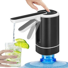 Load image into Gallery viewer, Uncahome Water Pump for 5 Gallon Bottle, Rechargeable Portable Electric Water Bottle Dispenser, Foldable Automatic Water Jug Pump for for Home, Office & Camping (Black)