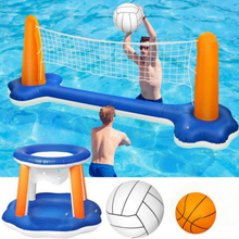 Load image into Gallery viewer, Pool Volleyball Net Basketball Hoop Inflatable Pool Floats Toys Swimming Water Games for Adults and Kids,Orange