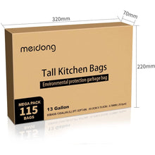 Load image into Gallery viewer, Trash Bags, Garbage Bag 13 Gallon Large Kitchen Drawstring Strong Bag, 5 Rolls/115 Pieces, White