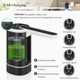 Load image into Gallery viewer, Uncahome Water Pump for 5 Gallon Bottle, Rechargeable Portable Electric Water Bottle Dispenser, Foldable Automatic Water Jug Pump for for Home, Office & Camping (Black)