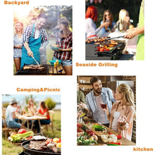 Load image into Gallery viewer, Swtroom Griddle Accessories Kit, 14Pcs BBQ Griddle Kit, Flat Top Grill Accessories for Outdoor Grill, Professional BBQ Grill Tools Set for Outdoor BBQ & Teppanyaki and Camping