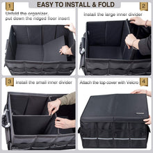 Load image into Gallery viewer, Trunk Organizer Car Organizer and Storage Cargo Organizer Suv Trunk Storage Box Organizer Car Trunk Box Car Compartment Organizer with Cover Collapsible Large