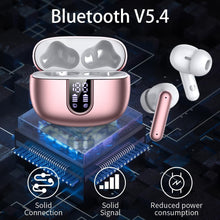 Load image into Gallery viewer, Wireless Earbuds Bluetooth Headphones, with LED Display Charging Case, Waterproof In-Ear Earphones with Mic for iPhone /Android /PC /Laptop, Rose Gold