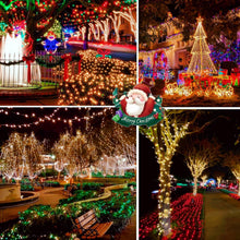 Load image into Gallery viewer, 4 Pack Christmas Tree String Lights Christmas Fairy Lights Warm White LED with 8 Modes Battery Operated Indoor Outdoor Waterproof Lights