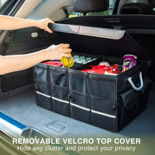Load image into Gallery viewer, Trunk Organizer Car Organizer and Storage Cargo Organizer Suv Trunk Storage Box Organizer Car Trunk Box Car Compartment Organizer with Cover Collapsible Large