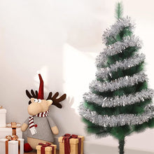 Load image into Gallery viewer, COWIN 50FT Silver Christmas Tinsel Garland, Metallic Twist Garland for Christmas Tree Party Holiday Supplies Metal Tassels for Decoration