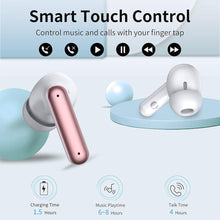 Load image into Gallery viewer, Wireless Earbuds Bluetooth Headphones, with LED Display Charging Case, Waterproof In-Ear Earphones with Mic for iPhone /Android /PC /Laptop, Rose Gold