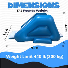 Load image into Gallery viewer, Uncahome Inflatable Water Slide for Pool,Inflatable Pool Slide, 9.5x4.5x3.6’’Blow Up Waterslide for Kids & Adults,Ages 6 & Up,Blue