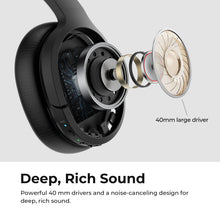 Load image into Gallery viewer, Bluetooth Headphones Hybrid Active Noise Cancelling Wireless Over Ear with Deep Bass Clear Calls Comfortable Fit