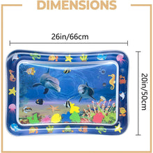 Load image into Gallery viewer, Tummy Time Baby Water Mat, Inflatable Infant Baby Toys for 3 6 12 Months,Fun Activity Center Play Mat Gift for Boy & Girl Newborn Early Sensory Development BPA-Free